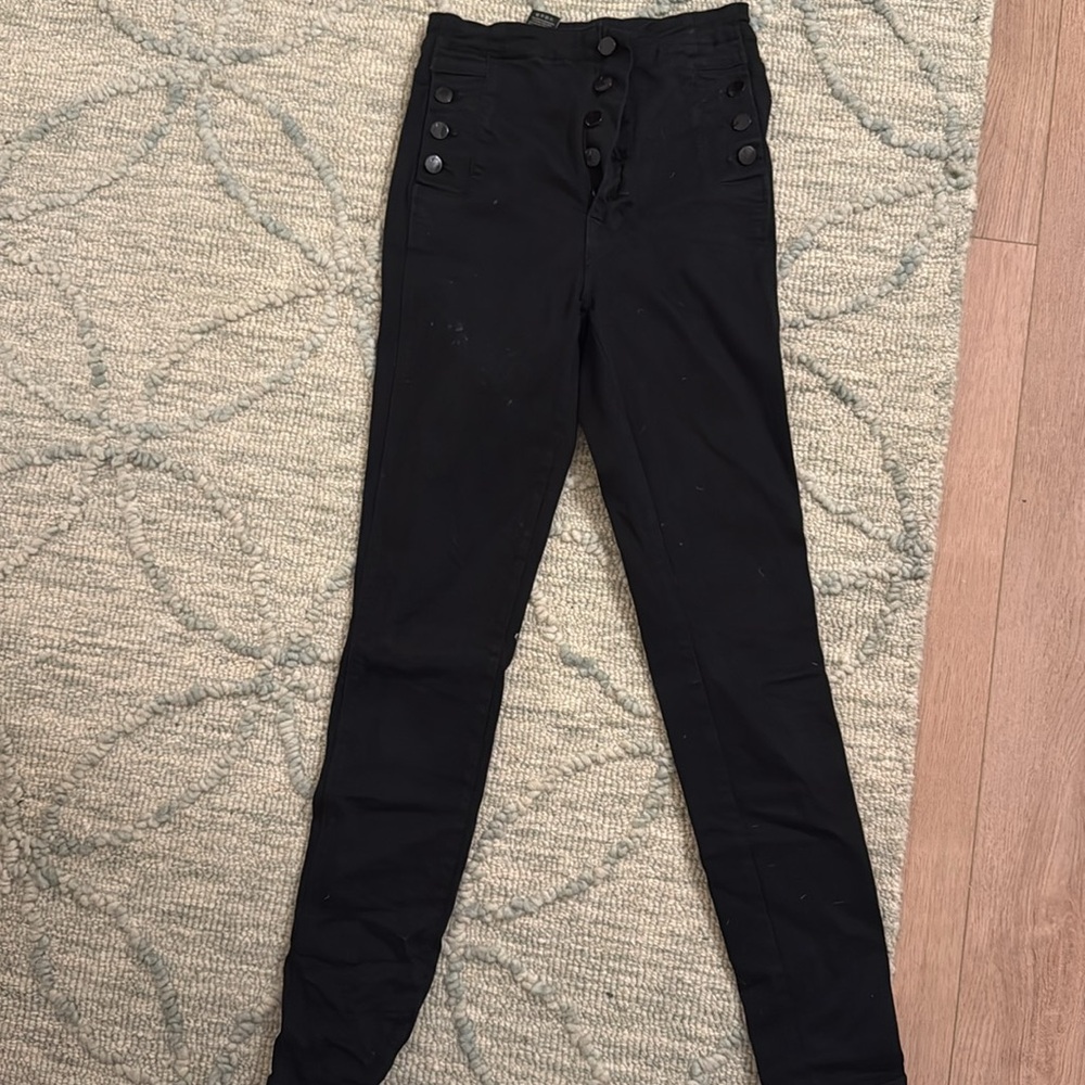 JBrand high-waisted black jeggings